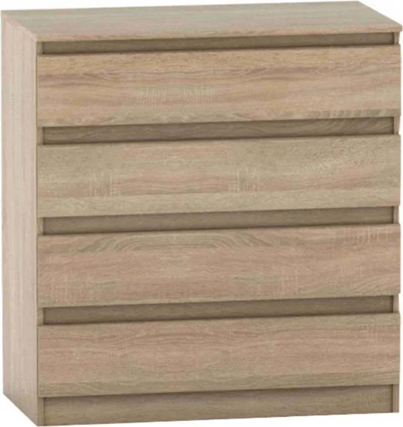 4 fiókos komód, tölgy sonoma, HANY NEW 004