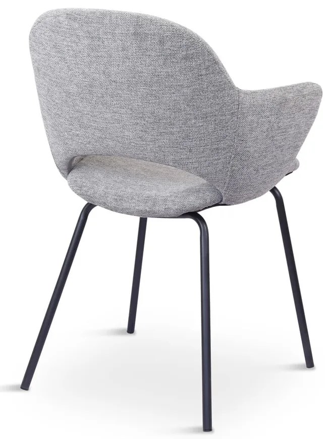 Világosszürke kárpitozott étkezőfotel szett 2 db-os Rowley – Unique Furniture