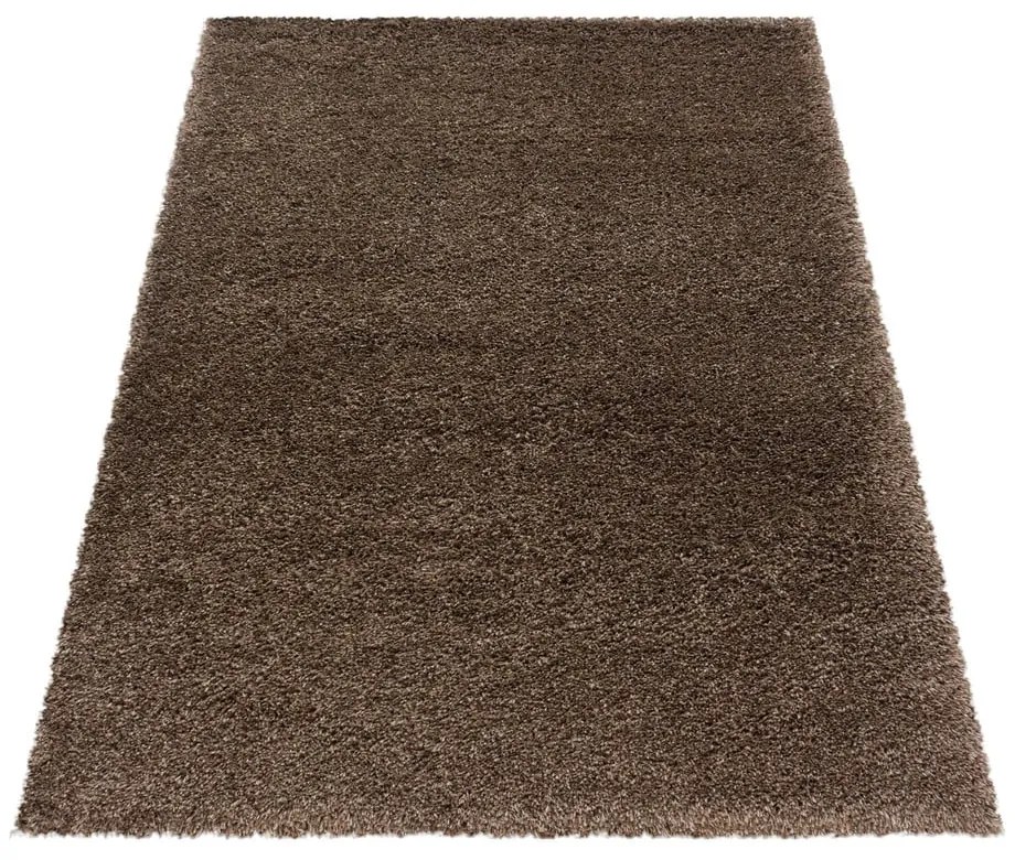 Sötétbarna szőnyeg 80x150 cm Fluffy – Ayyildiz Carpets