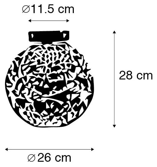 Art Deco mennyezeti lámpa arany - Maro