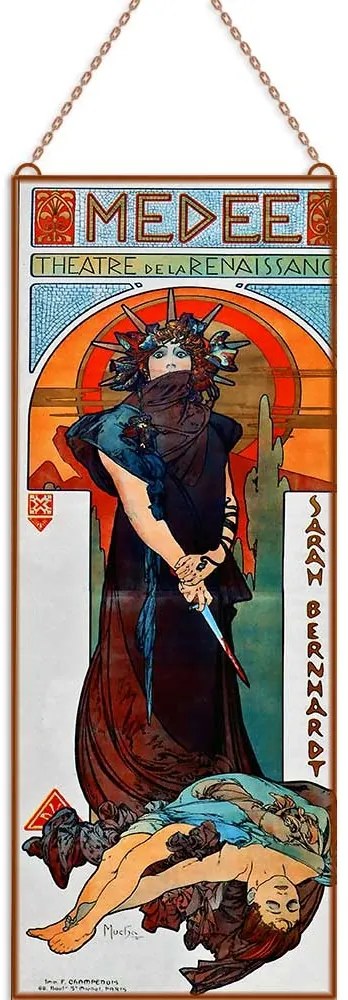 Alphonse Mucha - Medee üvegkép, falikép