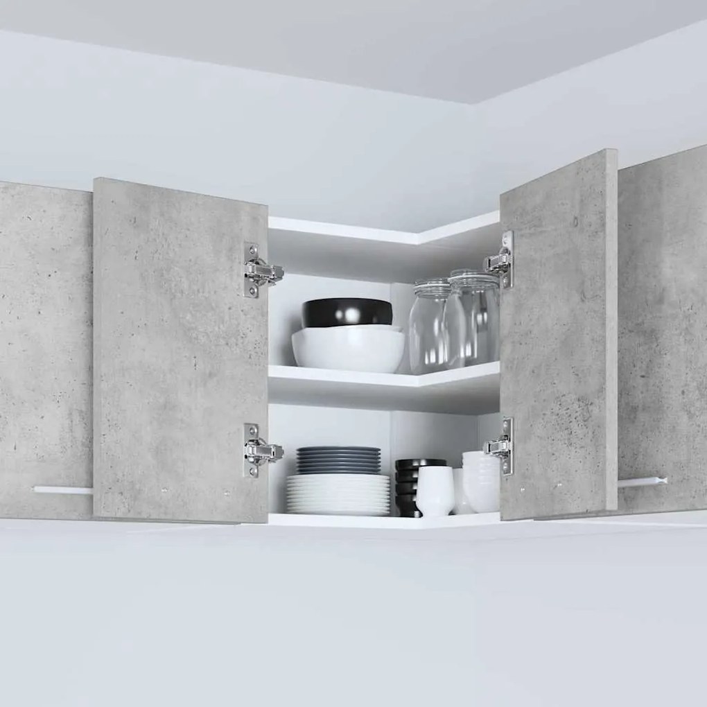 Függő szekrény Riga Beton szürke és fehér 57 x 57 x 40 cm