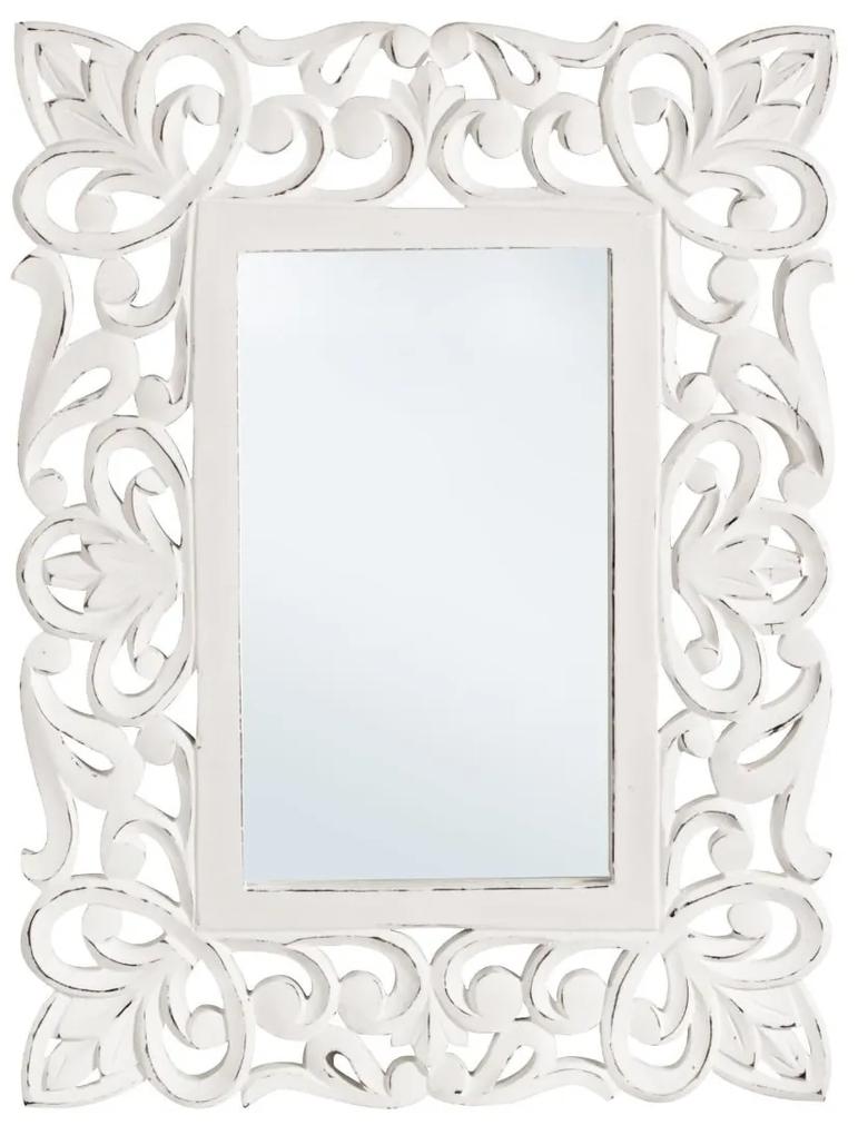 DALILA antik fehér tükör 45x60