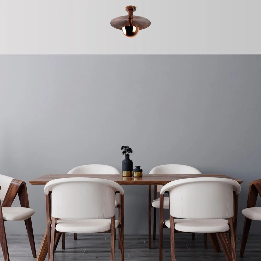 Rézszínű mennyezeti lámpa fém búrával ø 38 cm Kurt – Opviq lights