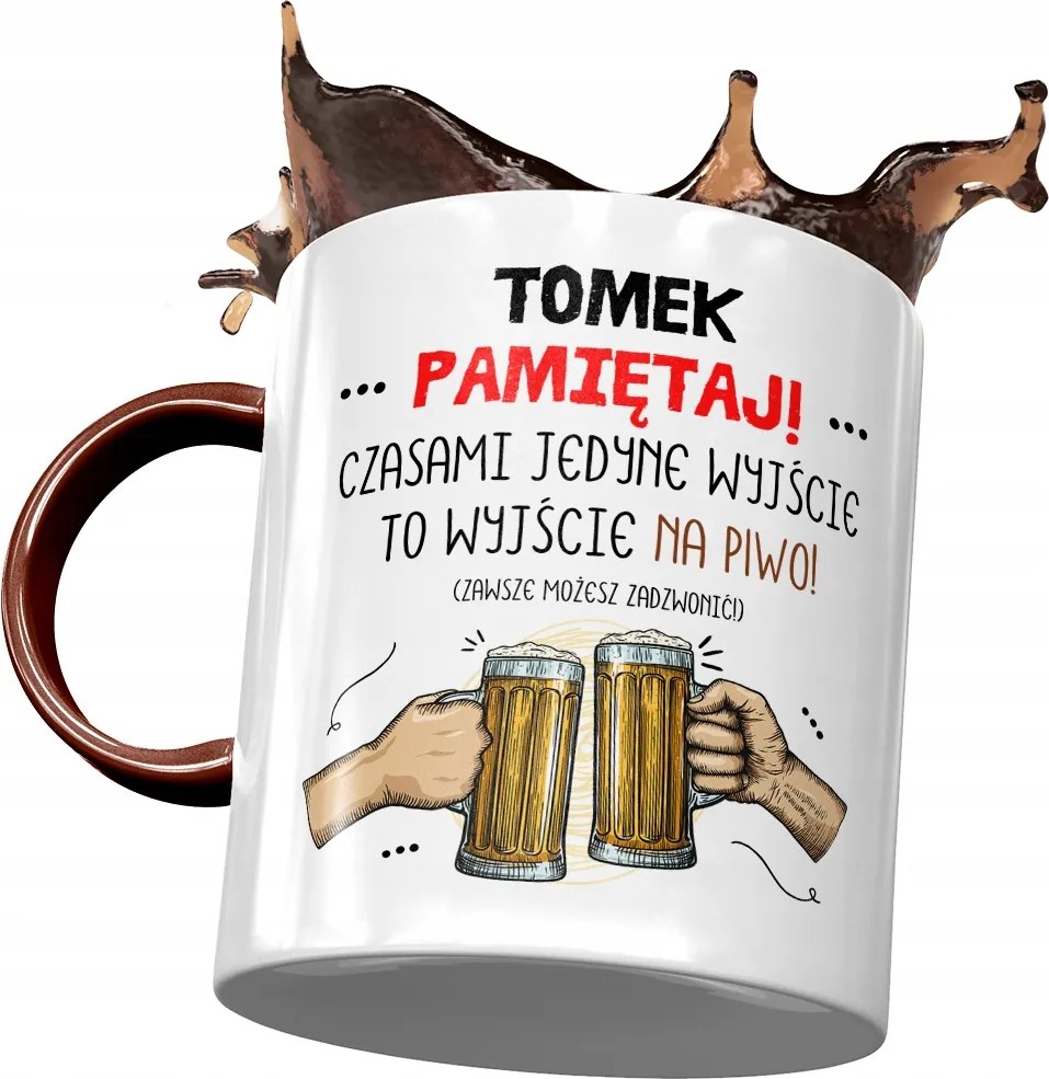 Bordó Bögre Tomi Férj Kollégának Ajándék Nyomtatott Fotóval