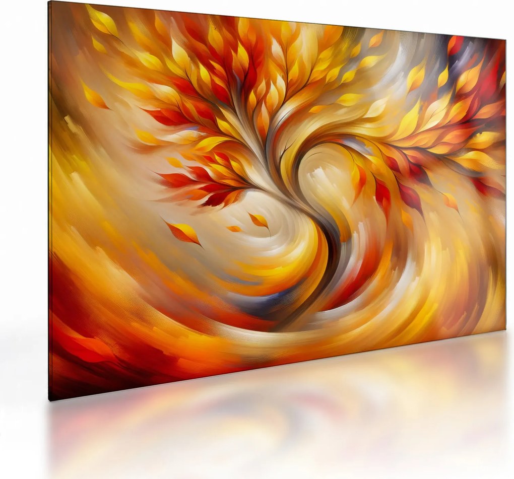Üveg kép - Őszi fa (70x50 cm)