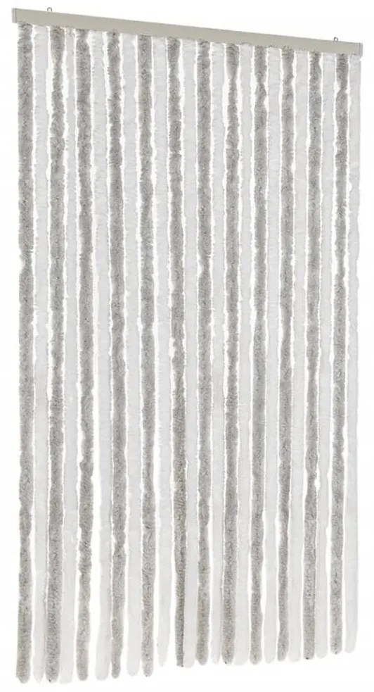 világosszürke és fehér zsenília rovarfüggöny 100x200 cm