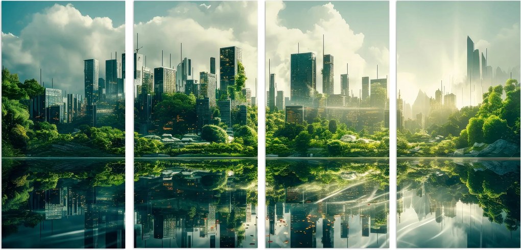 Vászonkép a nappaliba Faliképek Város Fali dekoráció 60x120