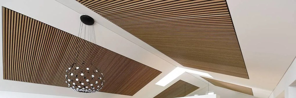 FREJA Mennyezeti Panel – 240x60x2,2 cm - Grey Oak fekete filc hátlappal