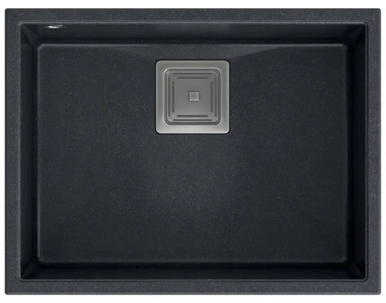 gránit mosogató DAVID 50 Black Metallic