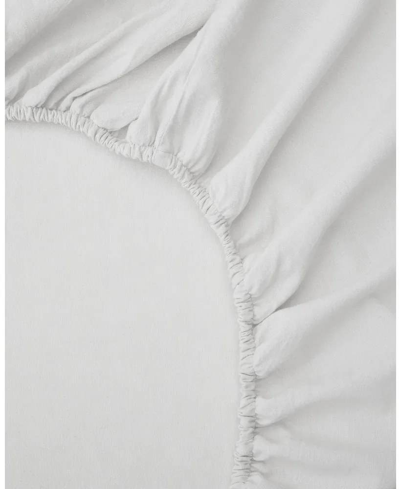 Fehér gumis pamut-perkál lepedő 70x140 cm Fleno – Kave Home