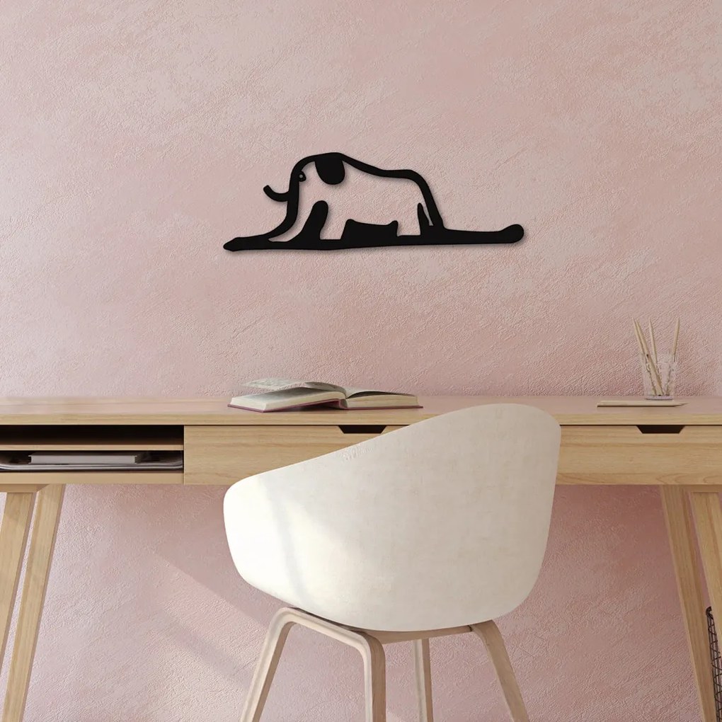 Elephant fém fali dekoráció, 63×21 cm