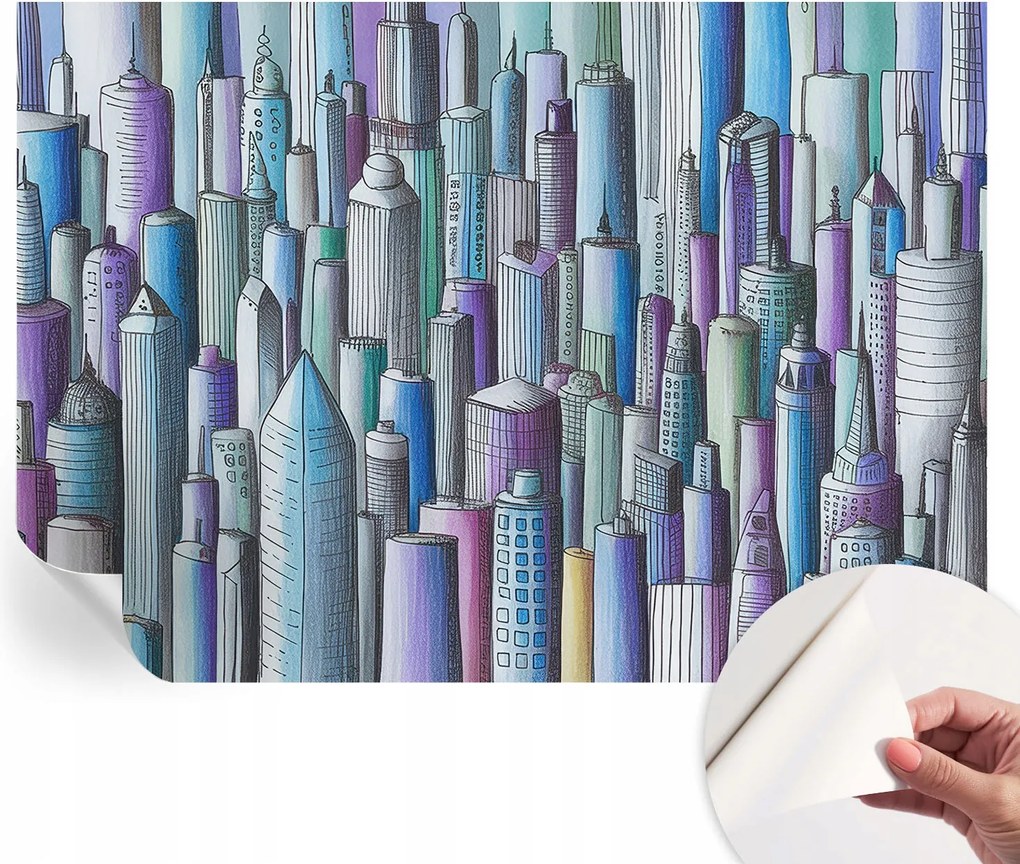 Öntapadós Mosható Fali Fotótapéta Városi felhőkarcolók 208x146 cm