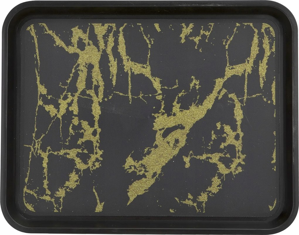 Csúszásgátló műanyag tálca 44x35 cm márvány mintás