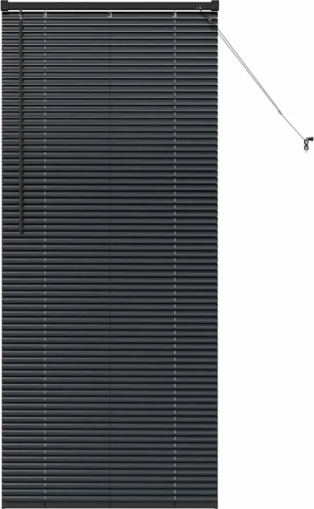 vidaXL Zsalugáter Redőnyök Fekete 175 x 70 cm Alumínium