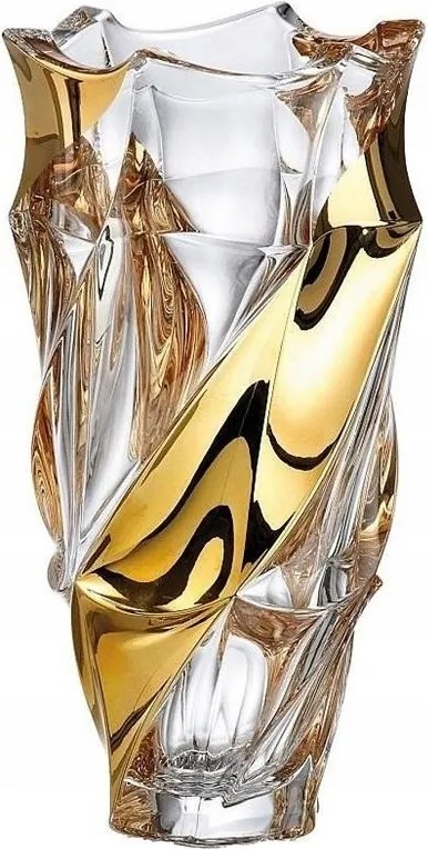 Kristály váza 30 cm Flamenco Belt Gold