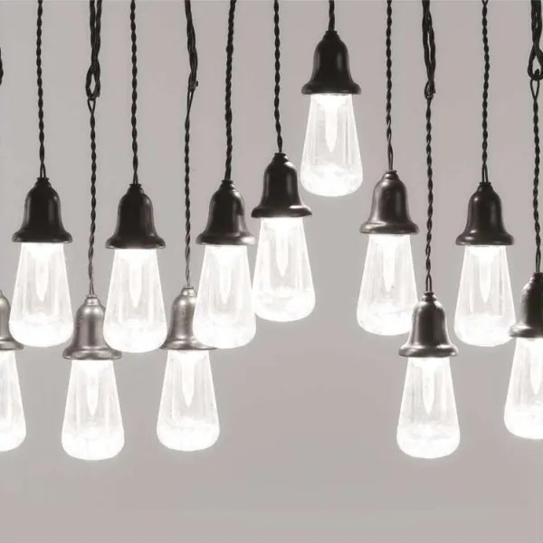 LED Kültéri dekorációs fényfüzér 16xLED 8,6m IP44 hideg fehér