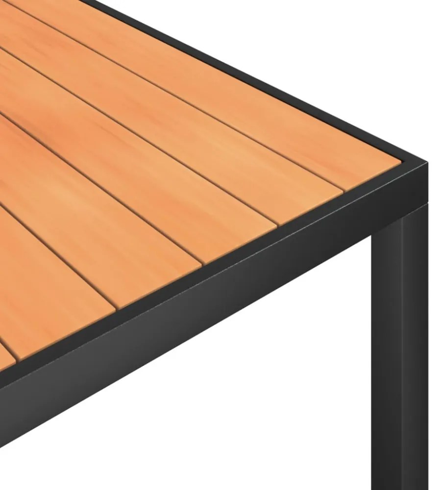 7 részes fekete-barna alumínium kerti étkezőgarnitúra