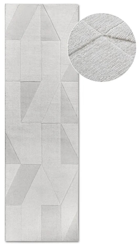 Krémszínű kézi szövésű gyapjú futószőnyeg 80x250 cm Ursule – Villeroy&amp;Boch