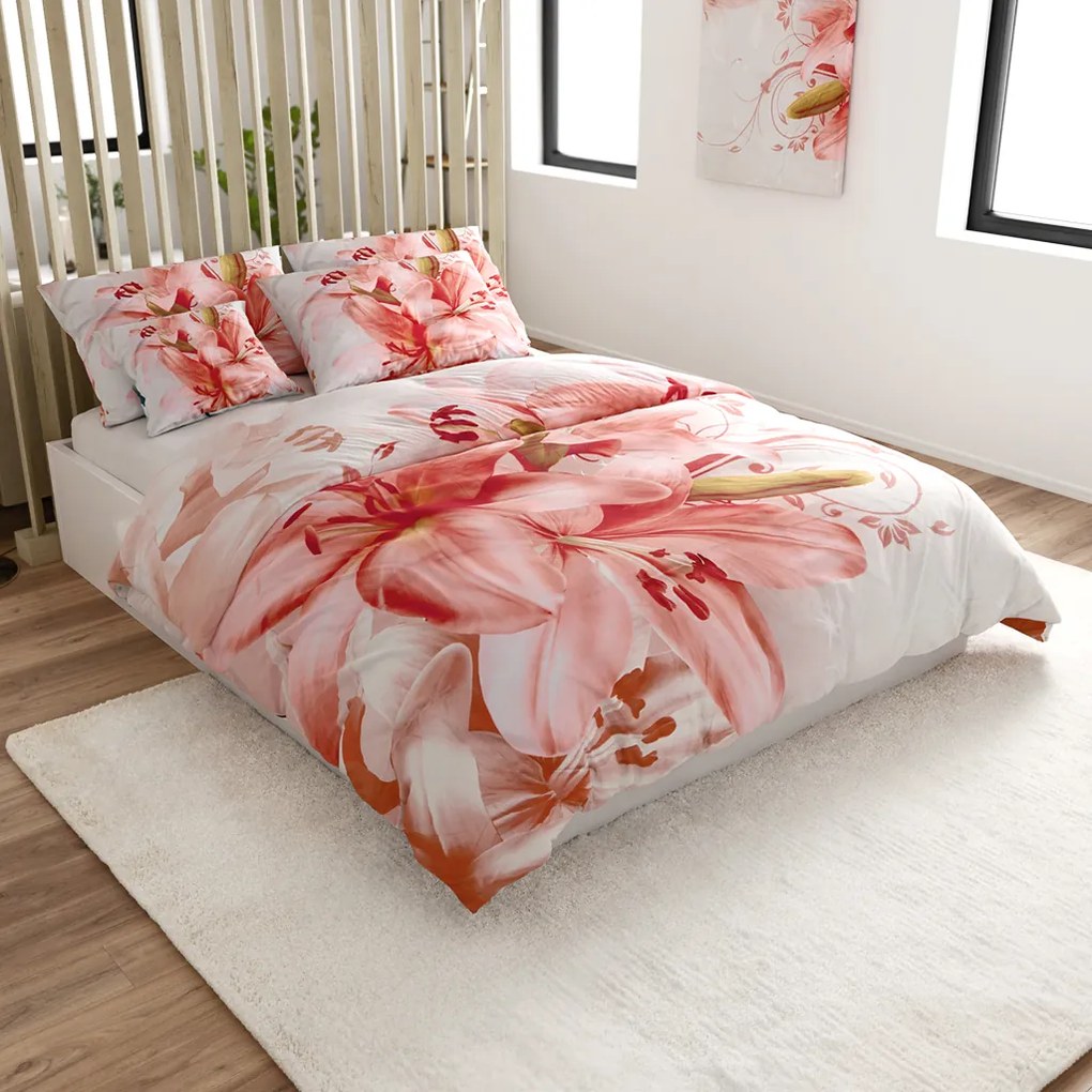 3D pamut ágyneműhuzat LILYVIA, szürke Ágyneműhuzat mérete: 70 x 90 cm | 140 x 200 cm