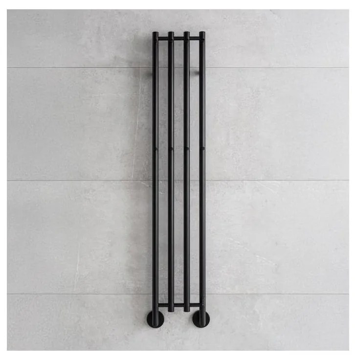 P.M.H. MO1B-R - MONA elektromos törölközőszárító, 93W/230V, 153,3 cm, IP44, fekete