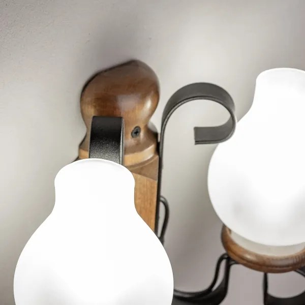 Brilagi - Fali lámpa RUSTIC 2xE14/40W/230V bükkfa/dió