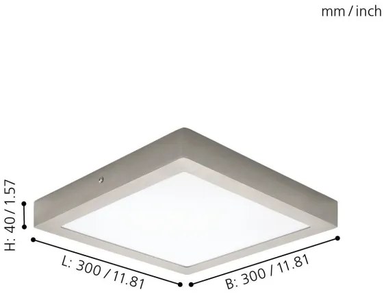 Eglo 94528 - LED mennyezeti lámpa FUEVA 1 LED/22W/230V