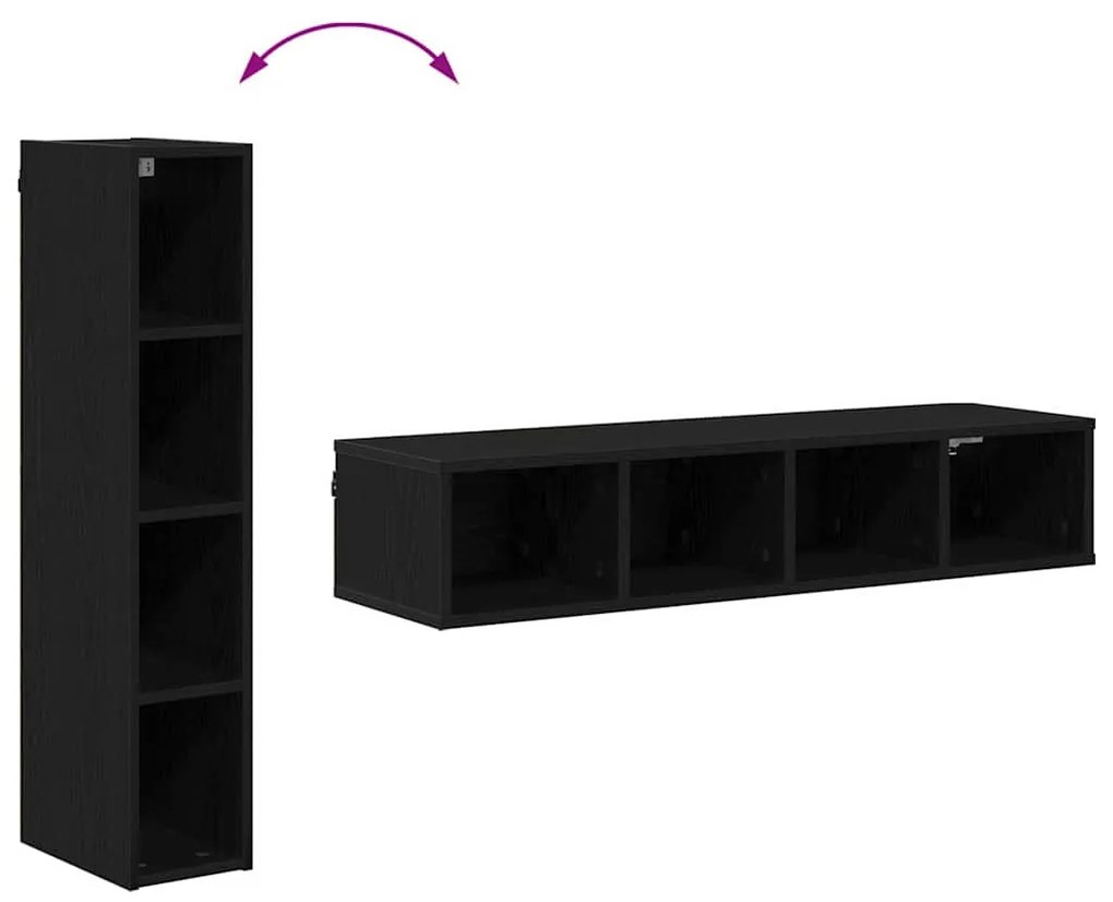 Függő szekrény Riga Fekete tölgy 20 x 29,5 x 100 cm Faanyag