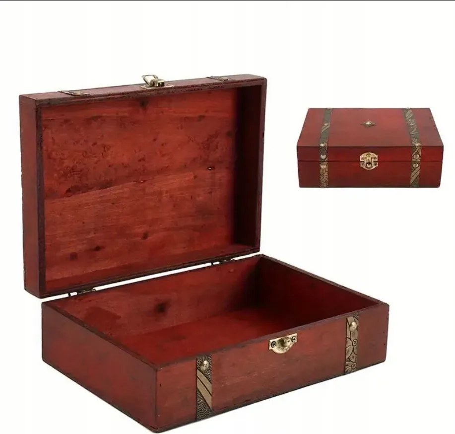 Dikom Fa Ékszerdoboz Exkluzív Láda 13x12cm Ajándék Kicsi