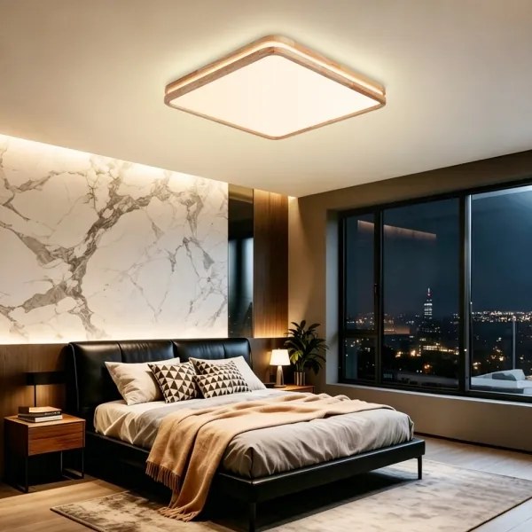 Brilagi - dimmelhető LED világítótest MOLINA SQUARE LED/80W/230V tölgy 60x60 cm + távirányító
