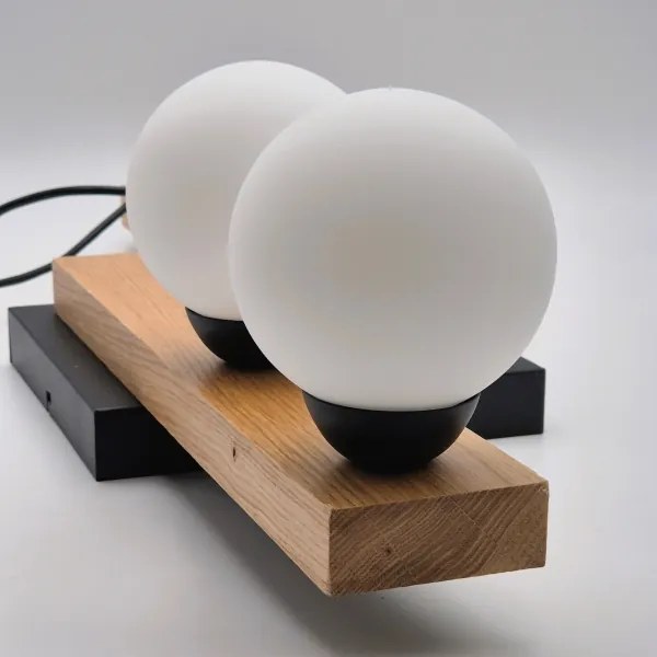 Csillár zsinóron CORTINA 2xE27/15W/230V + 2xG9/5W/230V fekete/tölgy