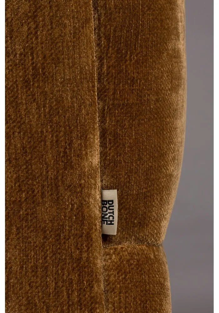 Barna bársony kanapé 214 cm Douglas – Dutchbone