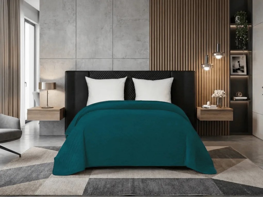 Bársony ágytakaró ASTRALIA, petrol színű Méret: 200 x 220 cm