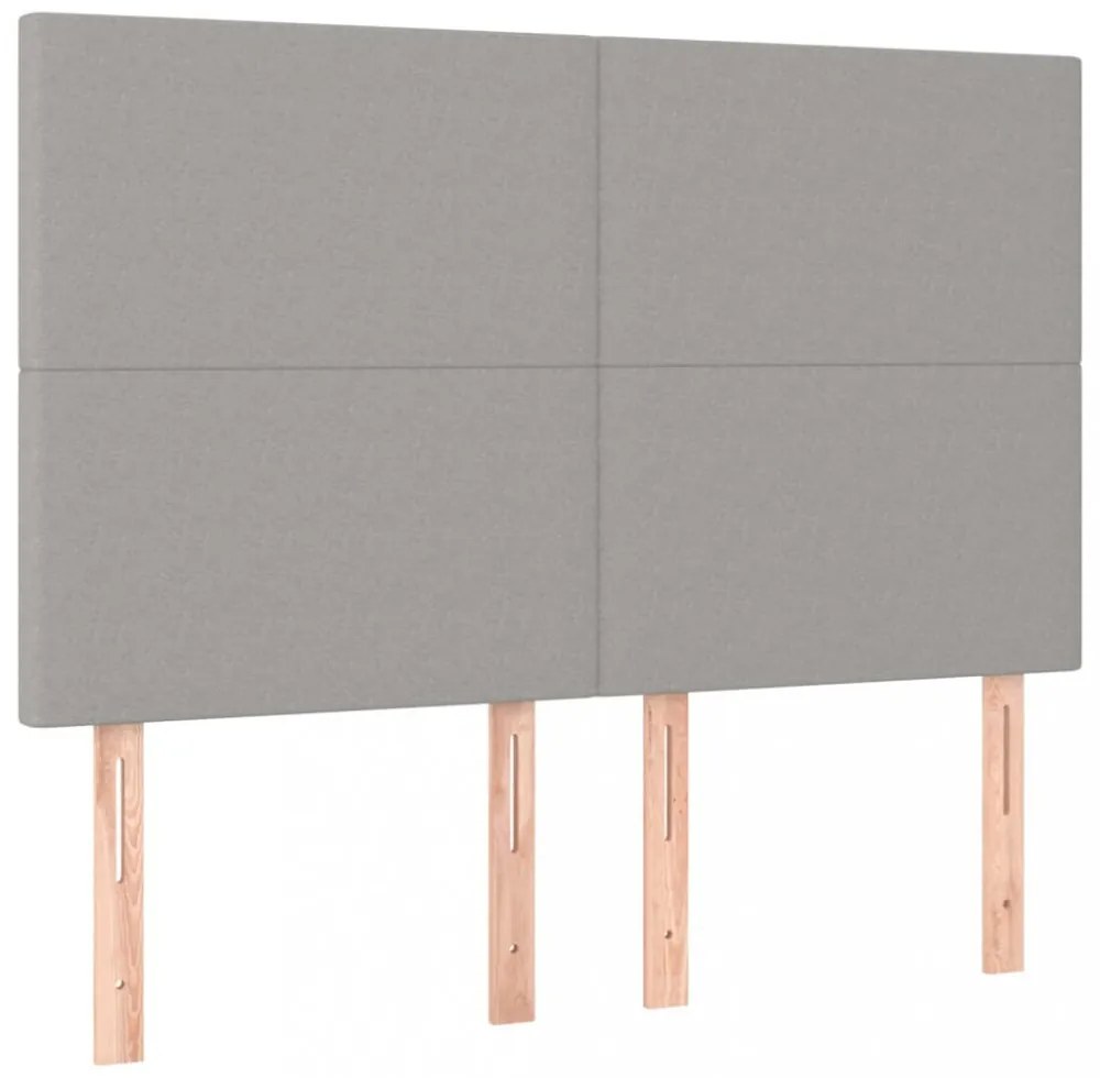 világosszürke szövet fejtámla 144x5x118/128 cm