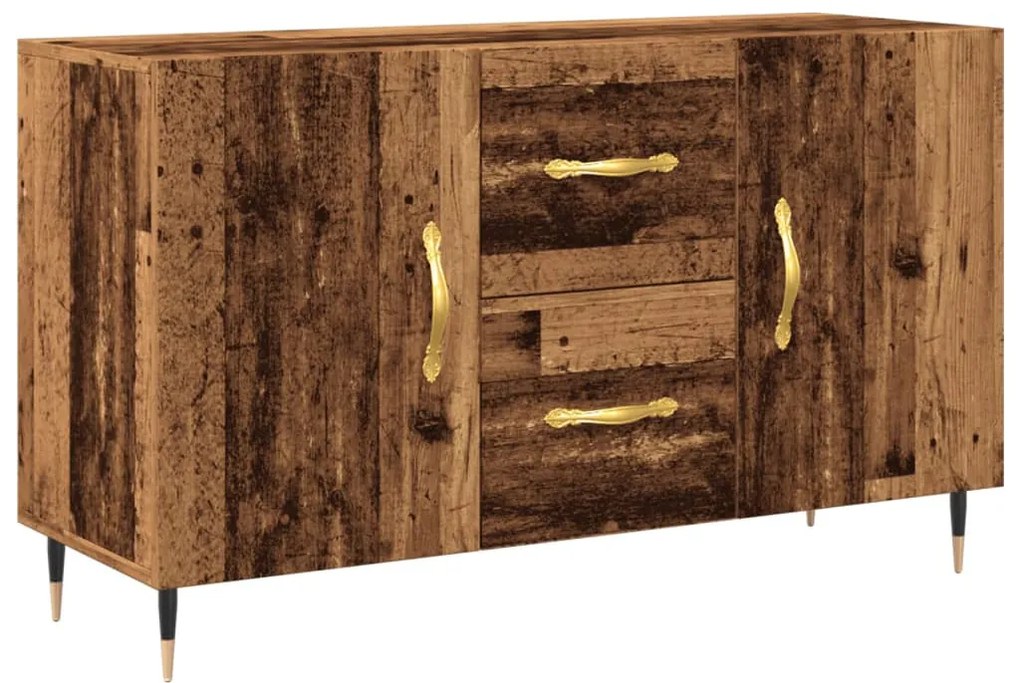 antik fa színű szerelt fa tálalószekrény 100 x 36 x 60 cm