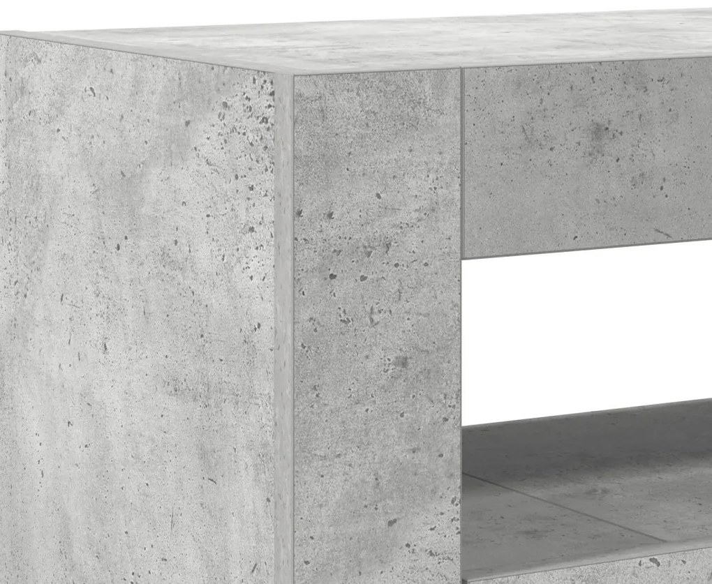 Oldalszekrény Beton Szürke Mérnöki Fa 116 x 30 x 75 cm Téglalap