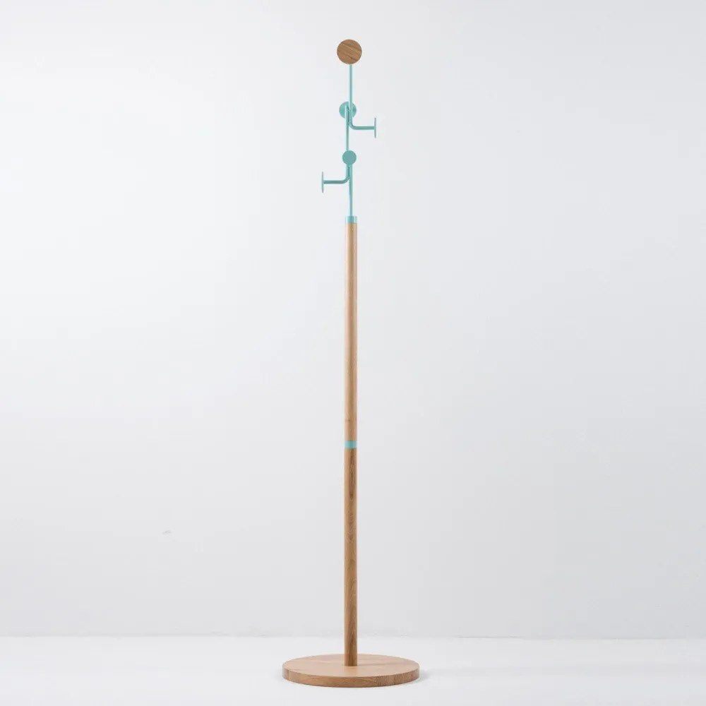 Hook tömör tölgyfa állófogas kék elemekkel - Gazzda