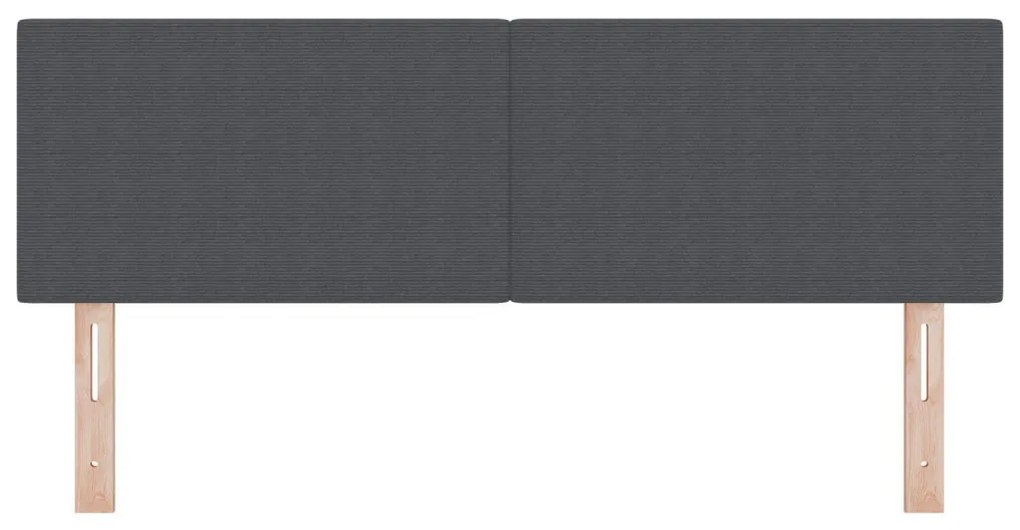 LED Fejtámla Egyszerű Design Sötétszürke 80 cm Corduroy Szövet