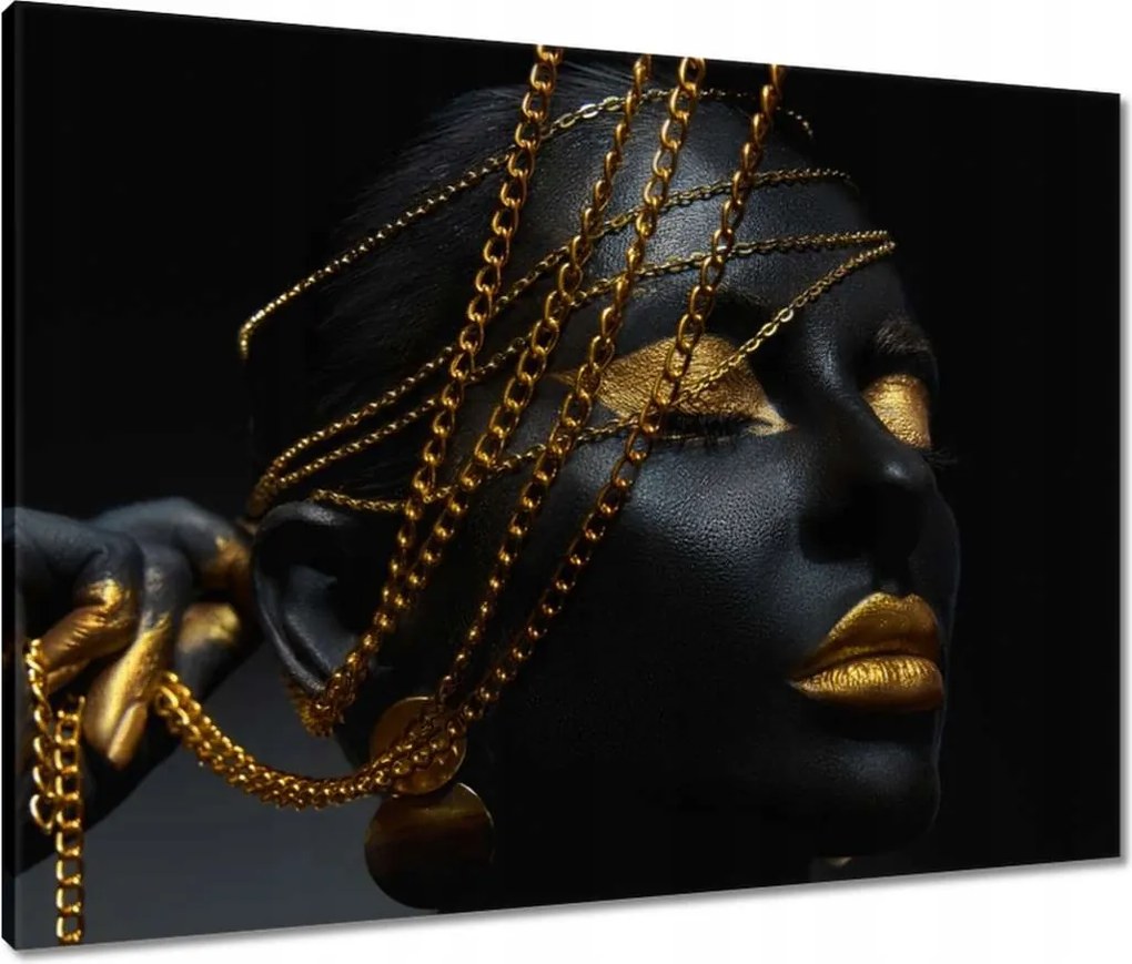 Vászonkép 80x60 Arany ékszerek a kézben