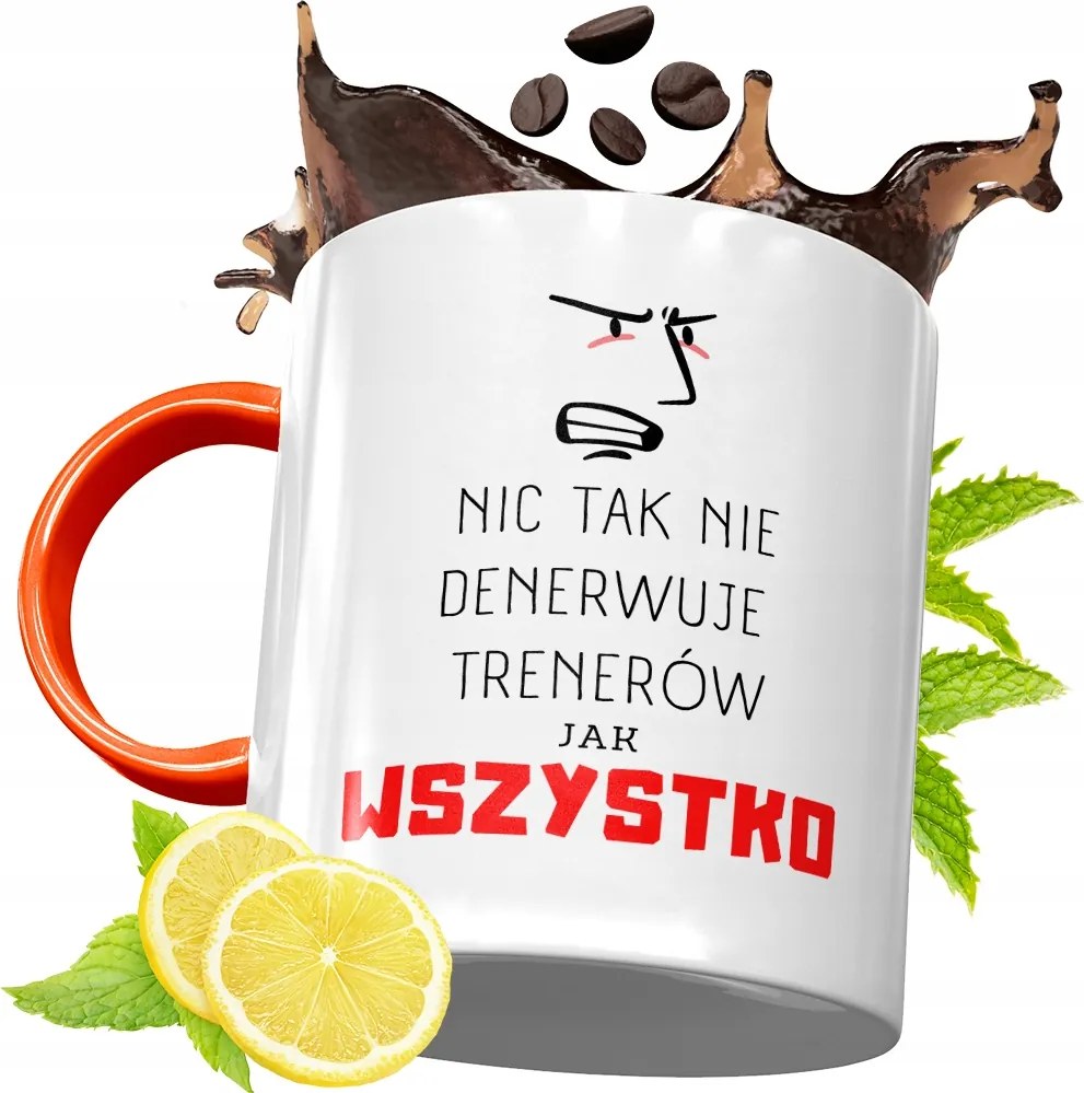 Narancssárga Bögre Edzőnek Ajándék fényképes nyomattal