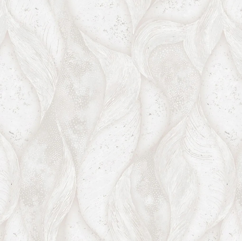 Dekoratív fali tapéta Levelek Hullám Bézs vinil