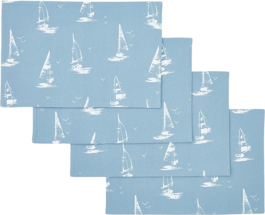 Pamut tányéralátét szett 4 db-os 30x46 cm Salcombe Boats – Catherine Lansfield