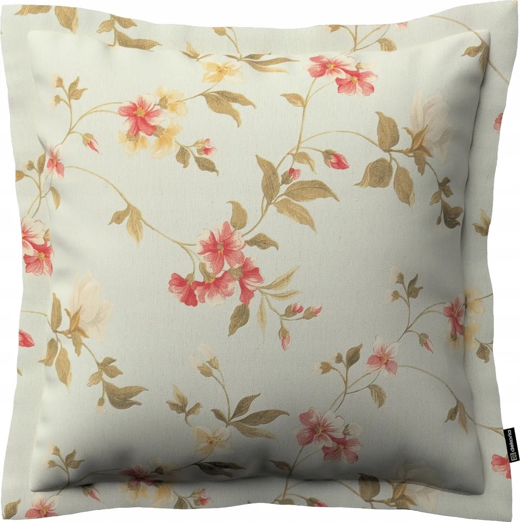 Párnahuzat 45x45 virágos, világoskék alapon