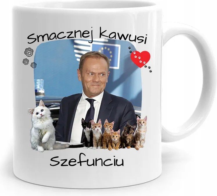 Donald Tusk Bögre Főnök Platform Ajándék fényképes nyomtatással