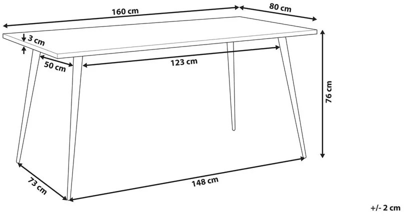 Étkezőasztal SENTRO (fehér) (6 fő részére). 1022915