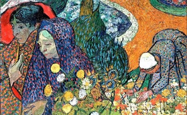 Van Gogh - Dolgozó asszonyok üvegkép, falikép