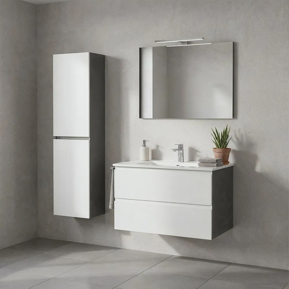 Vario Forte 35 függesztett oldal szekrény antracit-fehér