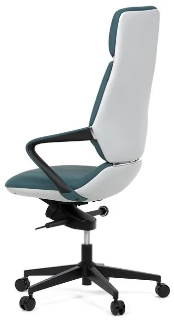Kék Ekobőr Irodai Főnöki Szék, Hinta Mechanikával. KA-T8426 GRN