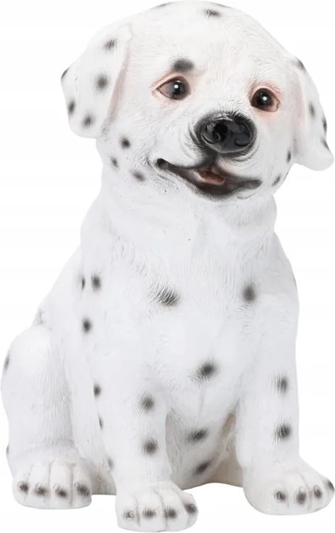 Ülő kutya figura 18,5cm Szintetikus kő kerti dekoráció