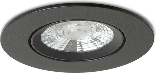 RENDL NEFRIT DIMM süllyesztett lámpa fekete 230V LED 6W 36° 3000K